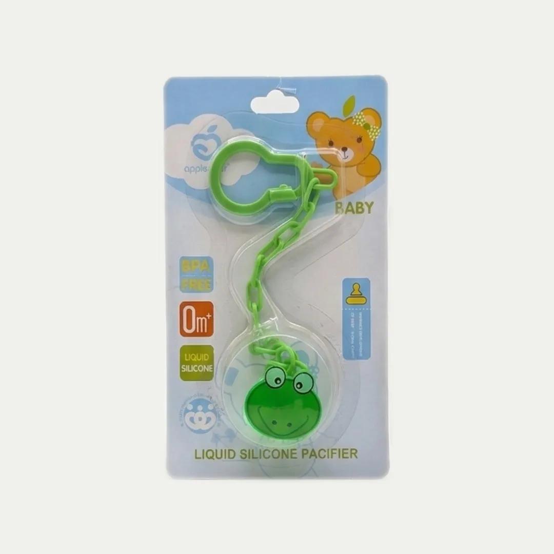 Sucette en Silicone avec Attache Grenouille