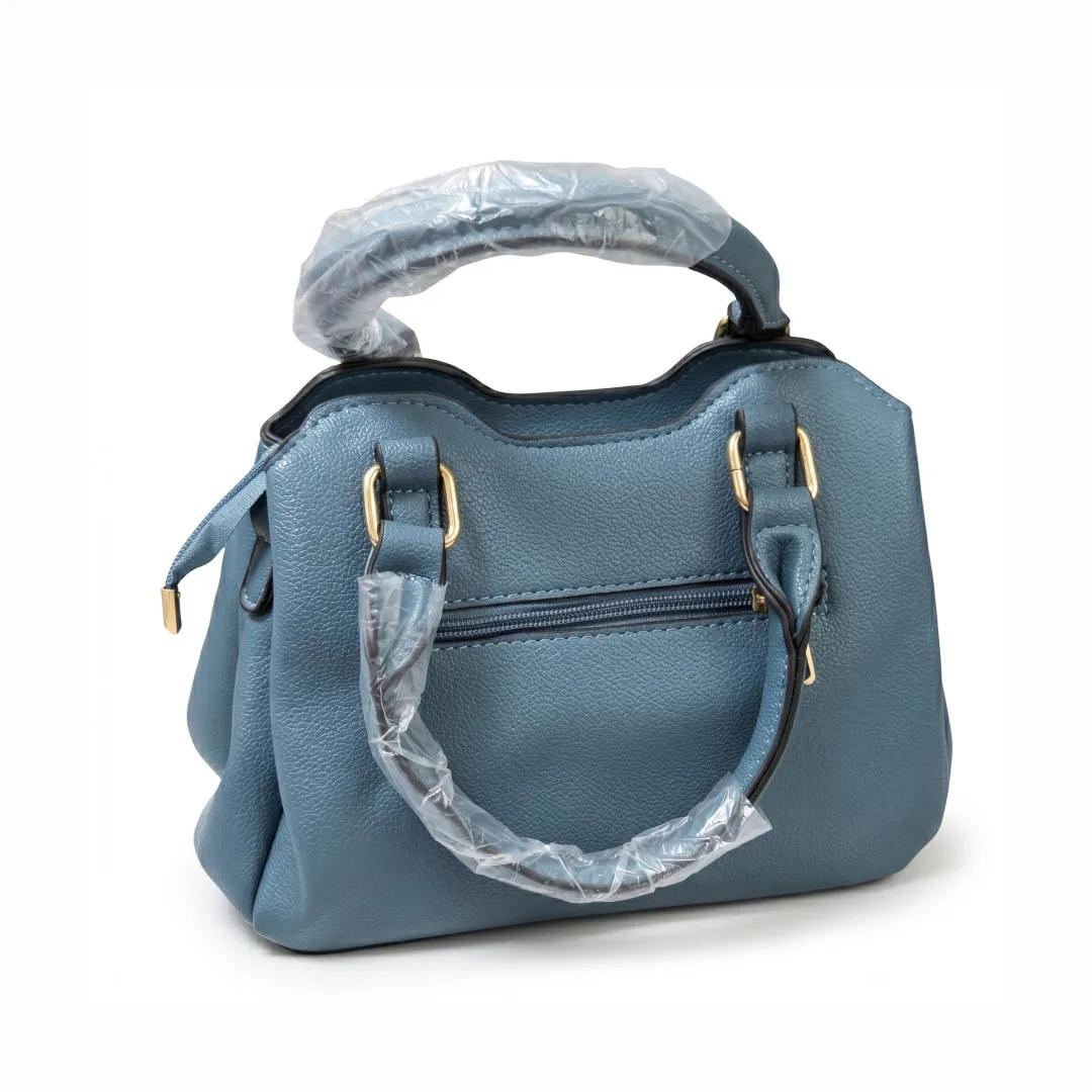 Sac à Main Élégant en Cuir Synthétique Bleu